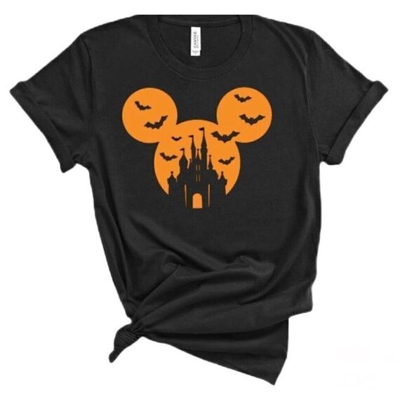 UNBRANDED MICKEY DISNEY EAR HALLOWEEN TEE - L Sz S - NWT. Cotton/Poly Blend. - Picture 8 of 11